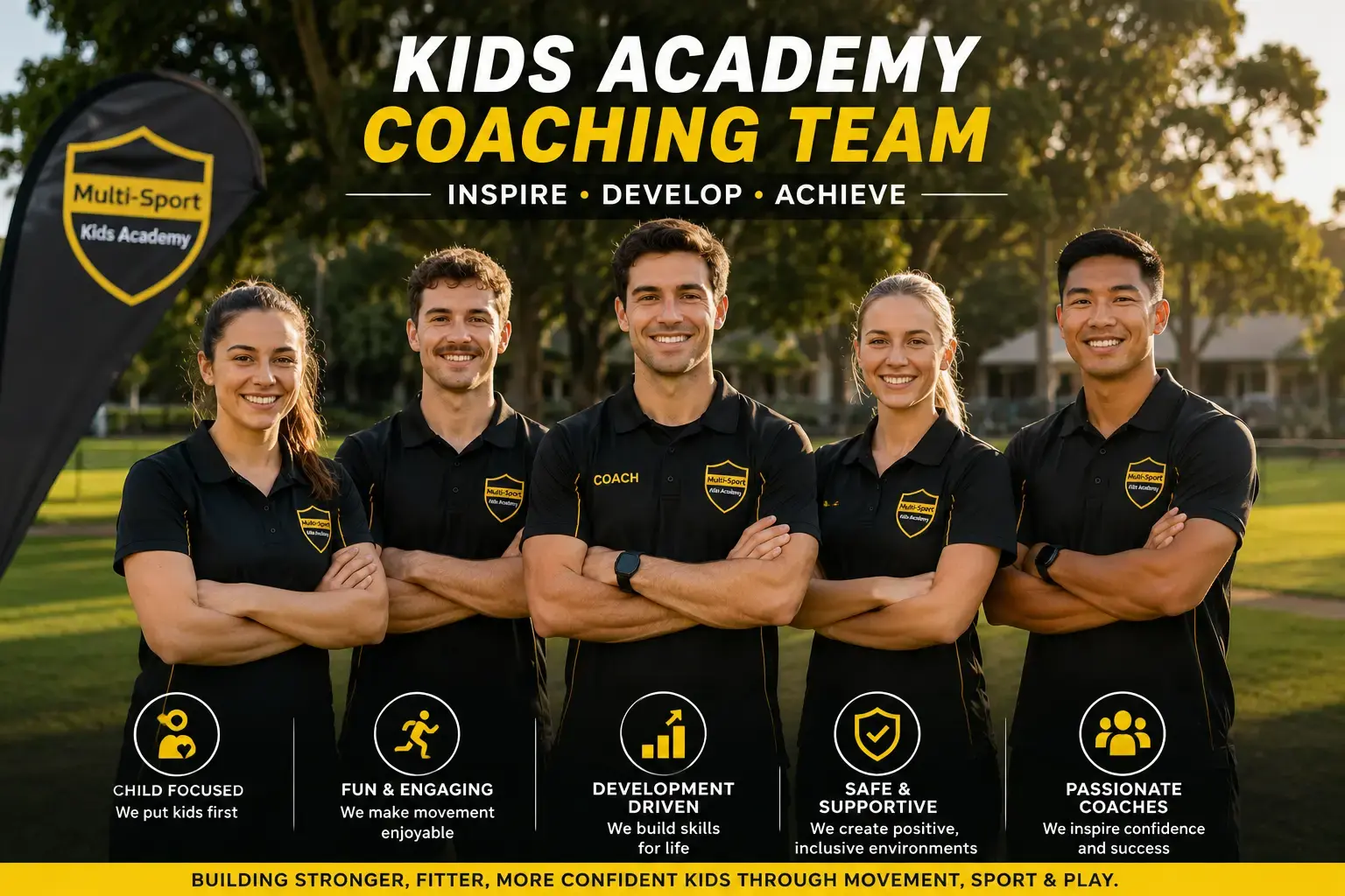 The Multi-Sport Kids Academy coaching team
