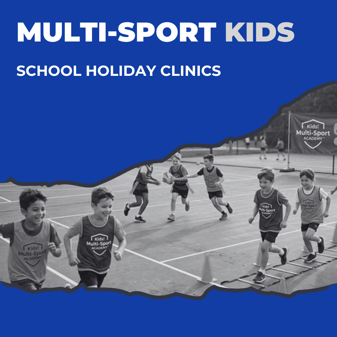 School holiday sports camp kids in action